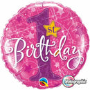 1st Birthday Stars Pink