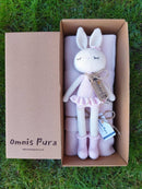 Organic Cotton Knit Baby Blanket & Crotchet Soft Toy
