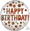 28" Jumbo Satin Happy Birthday Sequins Balloon