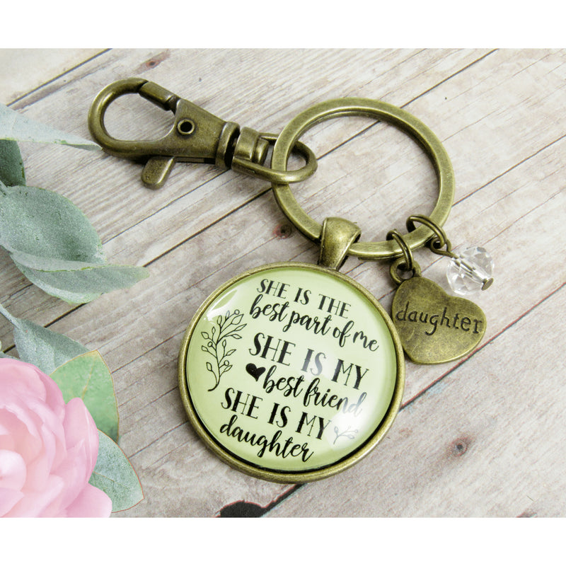 To Daughter From Mother Keychain Best Part of Me Handmade…