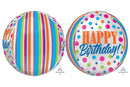 Orbz Clear Birthday Bright Dots