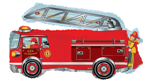 36" Fire Truck Balloon