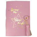 Dream Big Pink Leather Journal