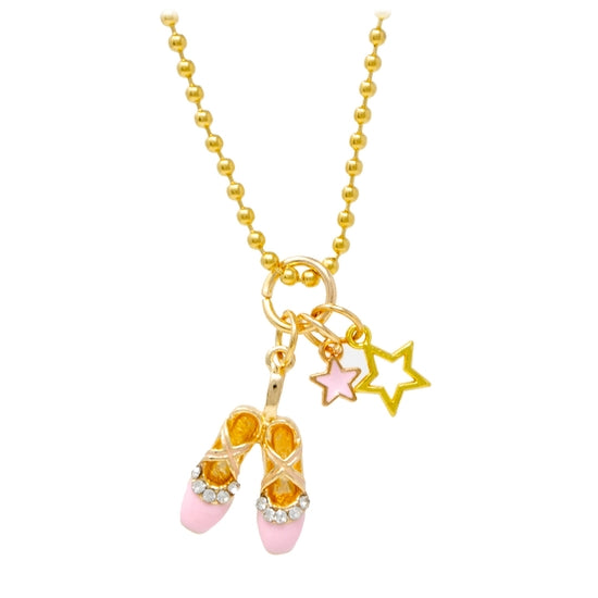 Ballet Slippers & Stars Necklace