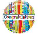 18" Congratulations Bold & Wavy Balloon