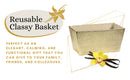 Warm Vanilla Bath & Body Gift Set in Gold Basket