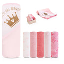 Modern Baby  Hooded Towel and 5Pk Washcloths - Princess