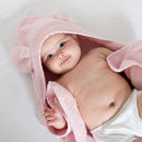 Hooded towel rabbit pink