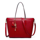 Burgundy Sacred Love Crystal Handmade Fashion Tote Bag
