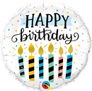 Happy Birthday Candles & Dots Balloon