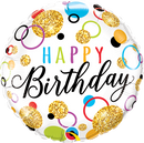 Happy Birthday Glitter Dots Balloon