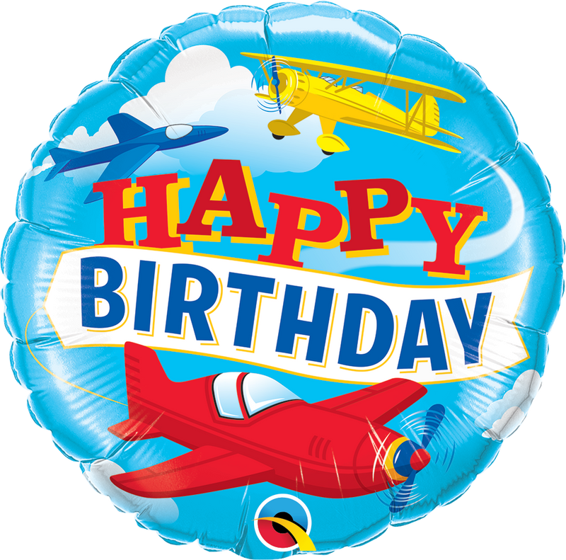Happy Birthday Airplane Balloon