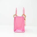 Pink Tiny Quilted Pearl Leather Mini Bag