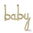 Gold Baby Banner Balloon