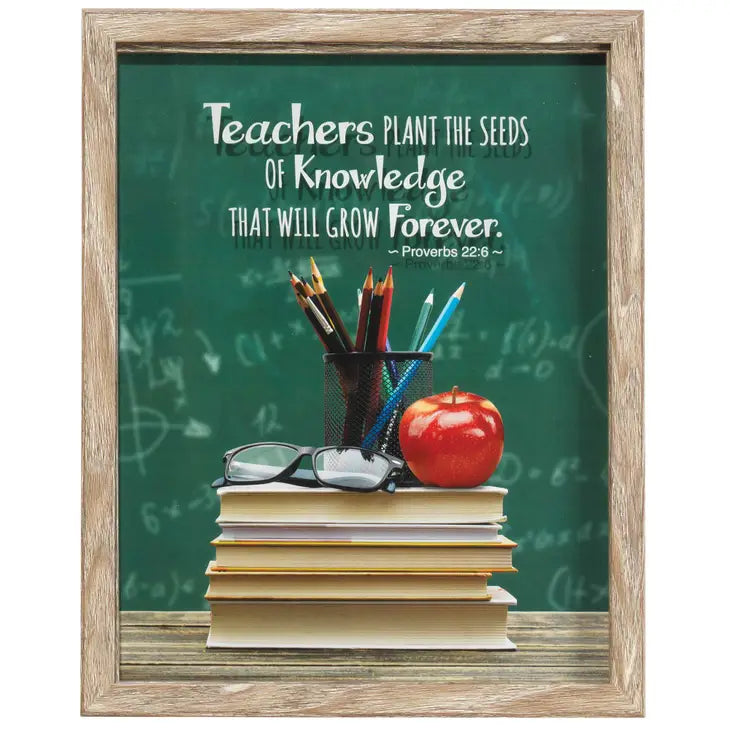 teachers plant seeds of knowledge Framed Wall Art Teachers Plant The Seed