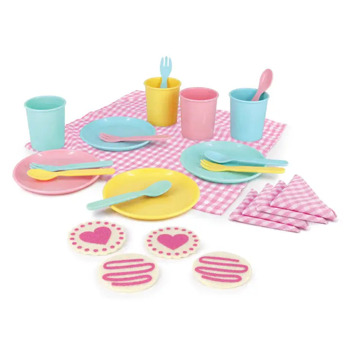Deluxe Picnic Set 25 Pieces in Carry Case- Pastel