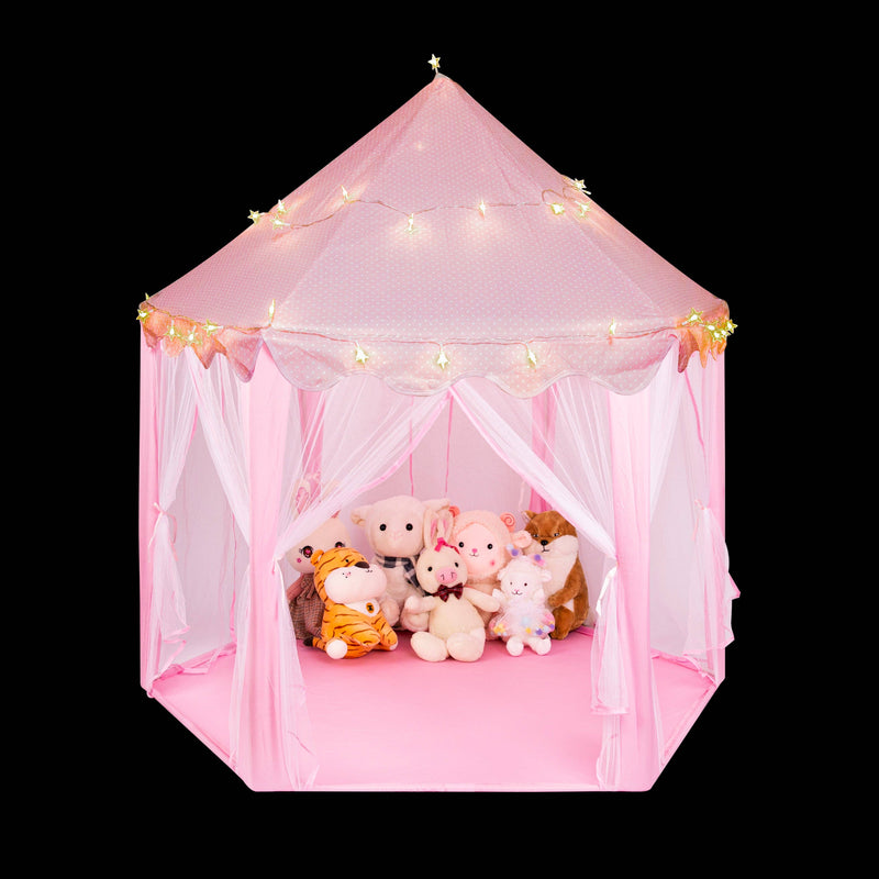 Modern Kids Little Princess Castle Tent With LED Lights