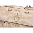 Light Gold Heart 2 Heart Handmade Elegant Satchel