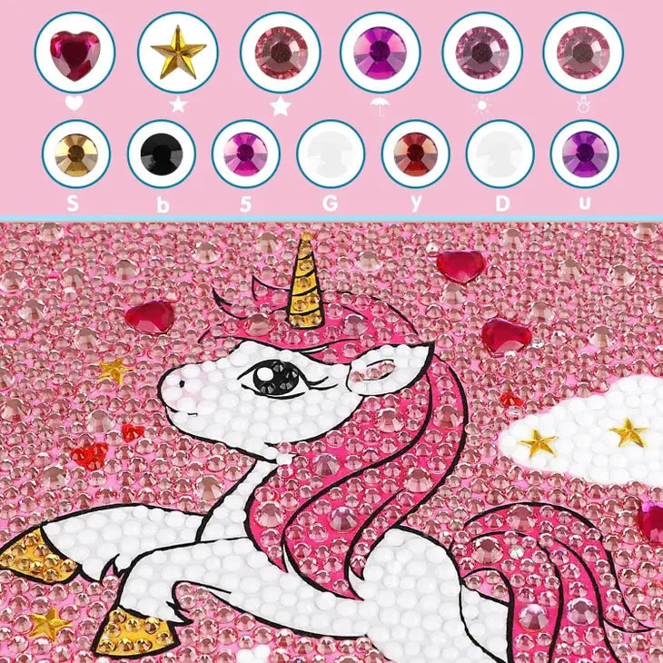 5D Diamond Painting - Jumping Unicorn with Frame