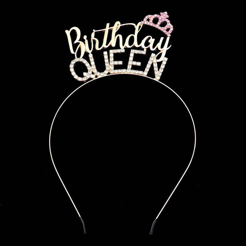 Shopping2help - Birthday Queen Rhinestone Metal Headband