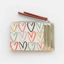 Multi Outline Hearts Cardholder Coin Purse