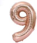 40" Number 9 Rose Gold Balloon