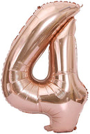 40" Number 4 Rose Gold Balloon