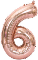 40" Number 6 Rose Gold Balloon