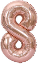 40" Number 8 Rose Gold Balloon