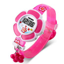 Pink Flower Digital Watch