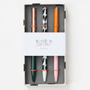 Set of 3 Slim Pens - Multi Geo Hearts