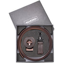 Brown Men’s Circlet Classic Ratchet Belt Open Circle Buckle