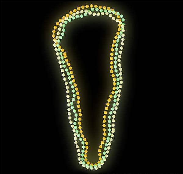 33" 7.5 MM GLOW IN THE DARK BEADS