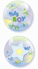 Baby Boy Airplane Plastic Bubble Balloon