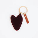 Aubergine Velvet Heart Keyring