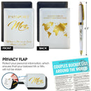 Mr. & Mrs. Luggage Tags + Passport Holder |  Unique Wedding and Honeymoon Gift
