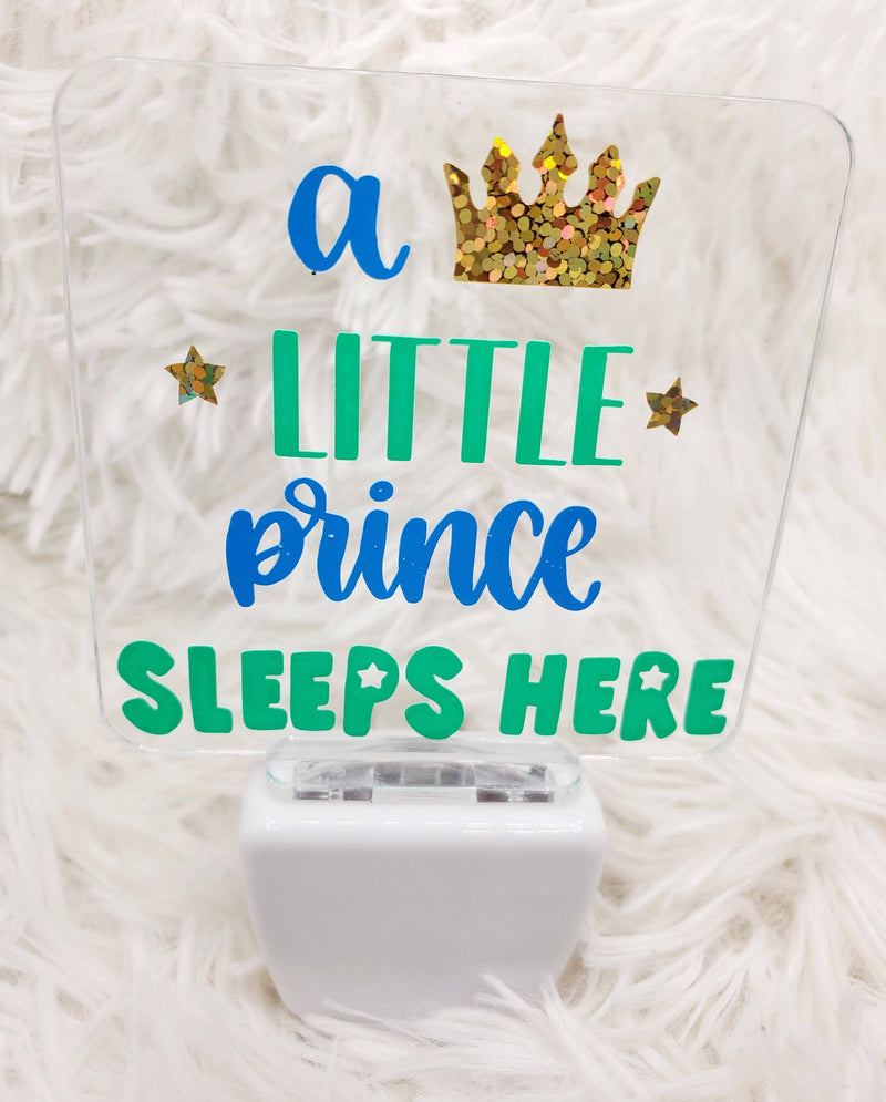 Tots And Tumblers Art - A Prince Sleeps Here Night Light