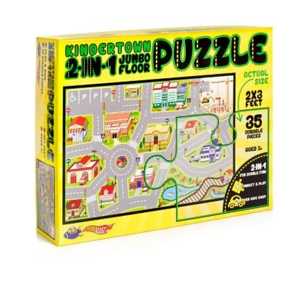 KinderTown 2-In-1 Jumbo Floor Puzzle