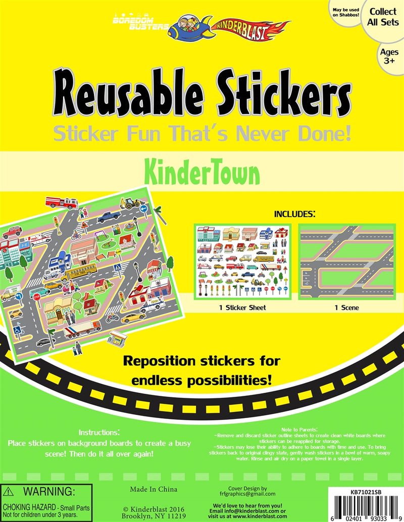 Reusable Stickers Kinder Town