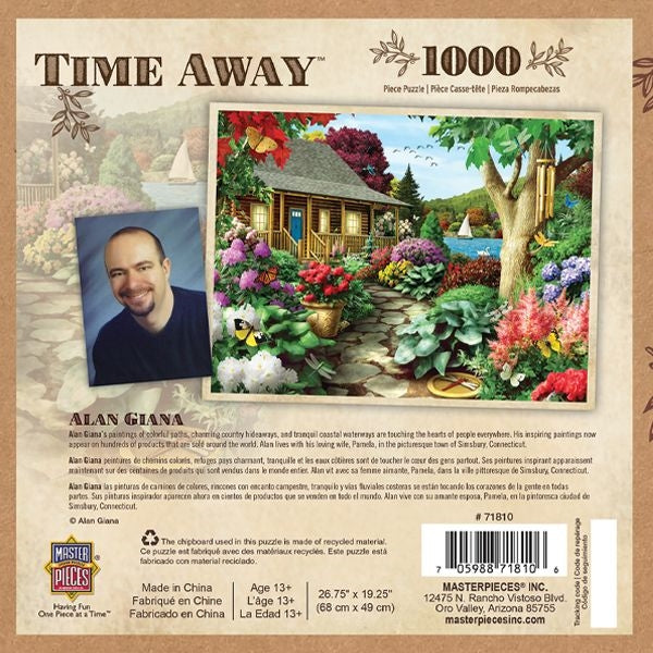Time Away Dragonfly Garden 1000-Piece Jigsaw Puzzle