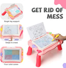 2 in 1 Block Activity Table Magnetic Drawing Boards Easel