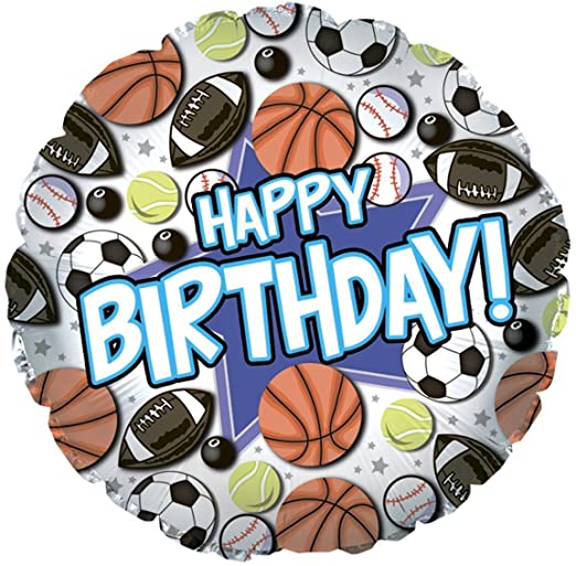 18" Happy Birthday! Sports Balloon