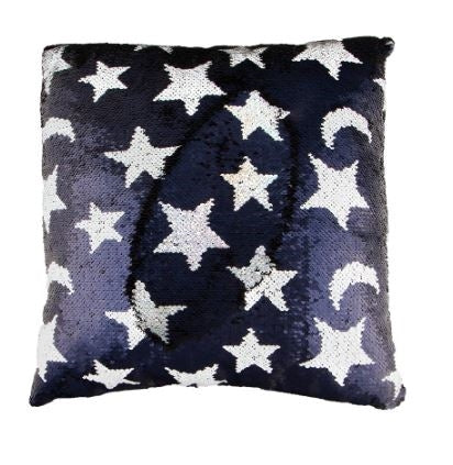 Star and Moon Magic Sequin Pillow