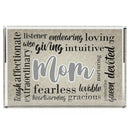 Inspirational Word Cloud Acrylic Plaque for Mom, 4x6x1 In