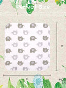 Hooded Towel & 5 Washcloths - Gray Elephant