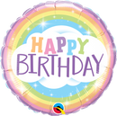 Round Birthday Rainbow Foil Balloon