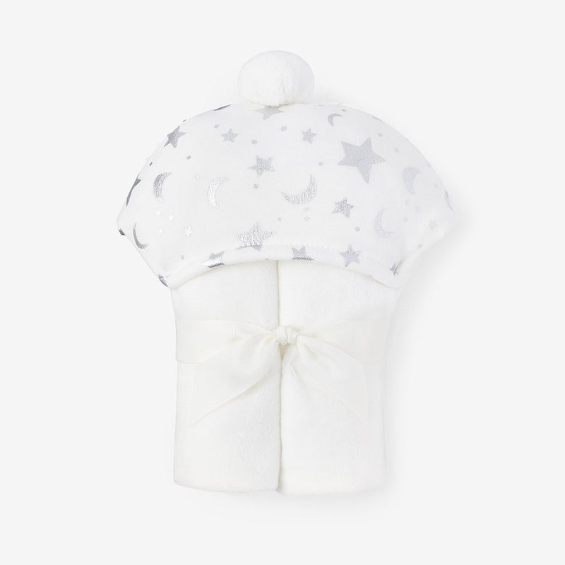 Celestial Organic Hooded Baby Bath Wrap