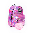 Hype Pink Holographic Mini Backpack
