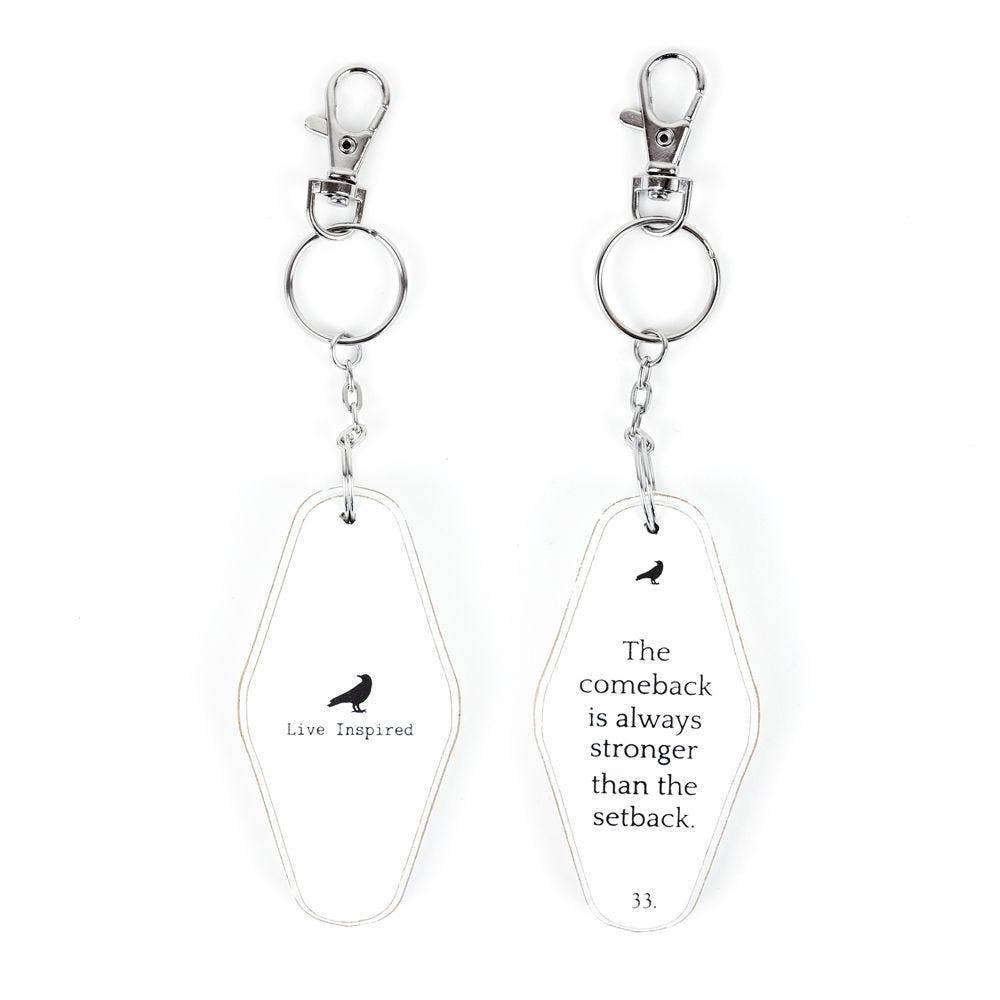 Inspirational Quotes, Wooden Key Chains w Motivational Words