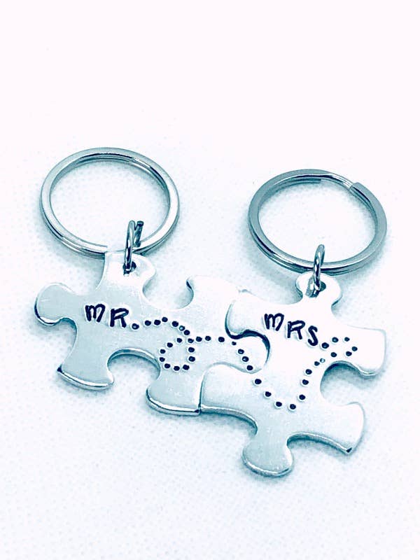 Gifts for couples, Mr. and Mrs. matching keychains